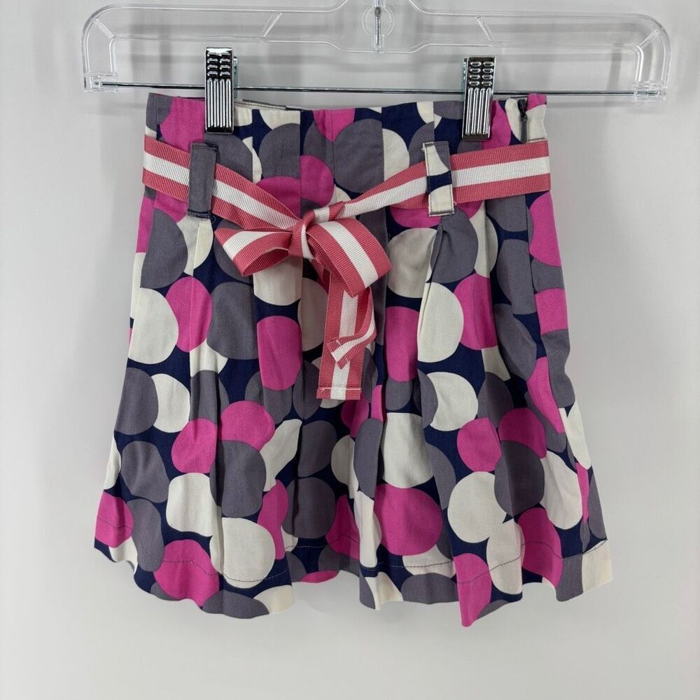 Mini Boden Preppy polka dot 2010s pleated skirt 3-4Y